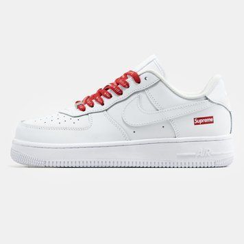 Кросівки Nike Air Force 1 White Supreme 04658 фото