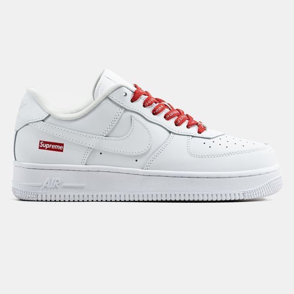 Кросівки Nike Air Force 1 White Supreme 04658 фото