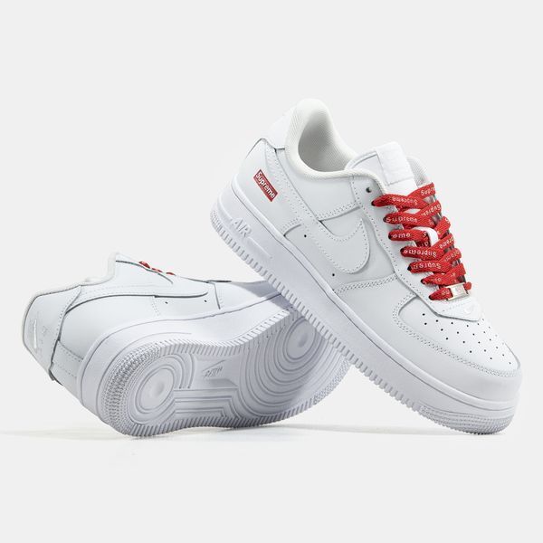Кросівки Nike Air Force 1 White Supreme 04658 фото