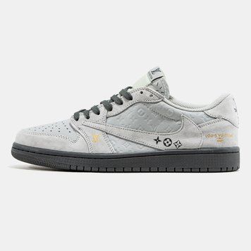Кросівки Air Jordan 1 Low x Travis Scott x Louis Vuitton Grey 23857 фото