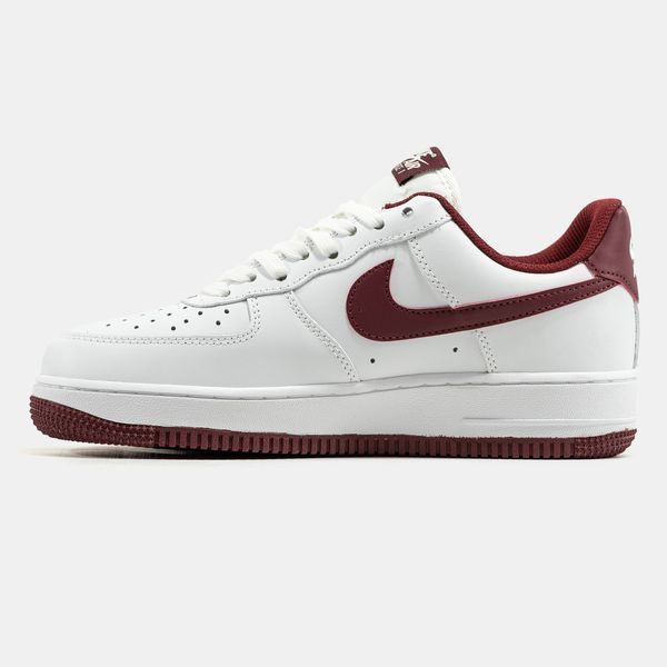 Кросівки Nike Air Force 1 Low White Bugrundy 23988-41 фото
