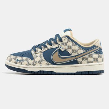 Кросівки Nike SB Dunk Low x Gucci Beige Blue 23709 фото