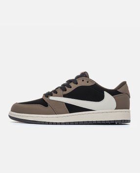 Кросівки Air Jordan 1 Low x Travis Scott Brown 01700 фото