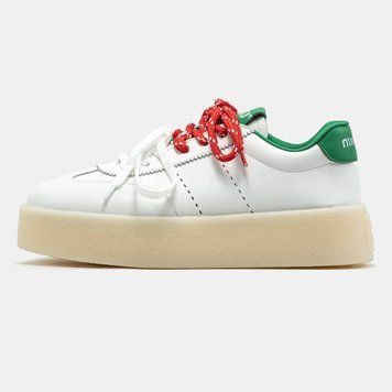 Кеди Miu Miu Worn Out Dirty White Green 20088-37 фото