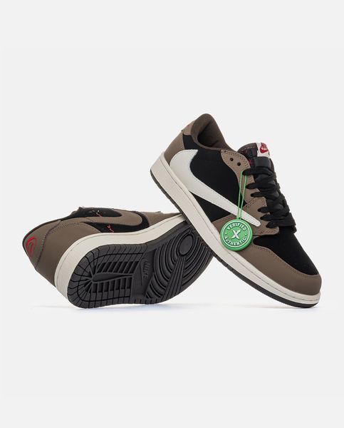 Кросівки Air Jordan 1 Low x Travis Scott Brown 01700 фото