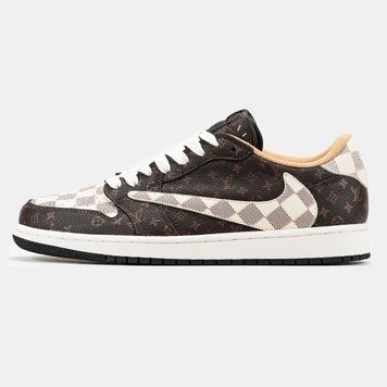 Кросівки Jordan 1 Low x Travis Scott x Louis Vuitton 14633 фото