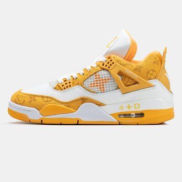 Кросівки Air Jordan 4 x Louis Vuitton White Yellow 19509 фото