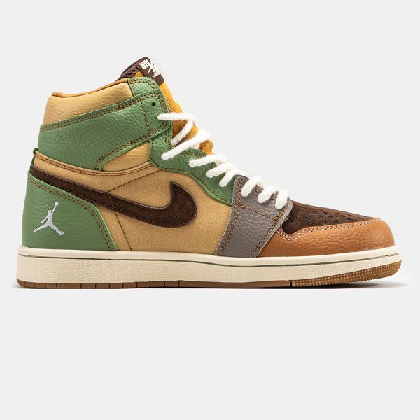 Кросівки Air Jordan 1 Zion Williamson Voodoo Yellow Green Brow 14979-37 фото