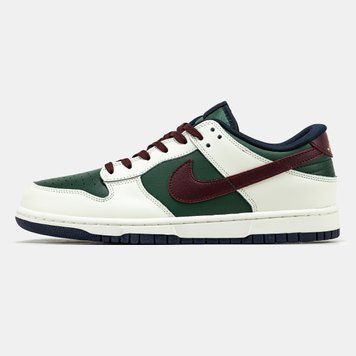 Кросівки Nike SB Dunk Low White Green Bordo 17518 фото