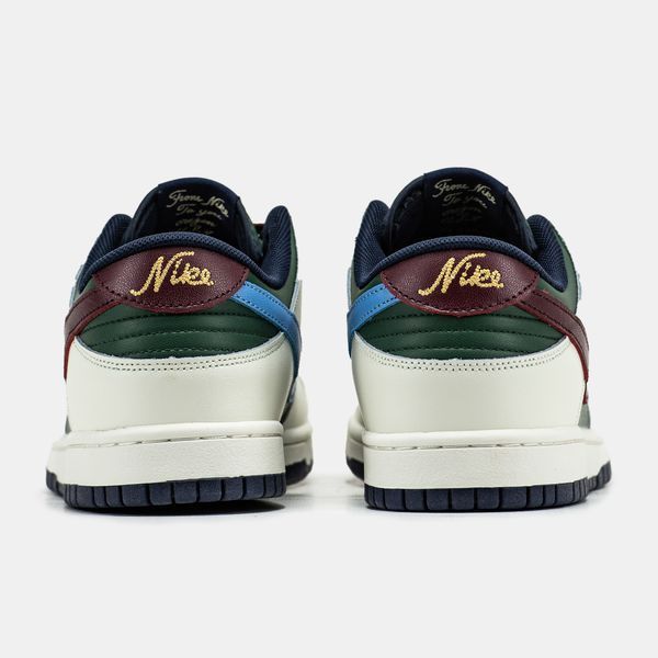 Кросівки Nike SB Dunk Low White Green Bordo 17518 фото
