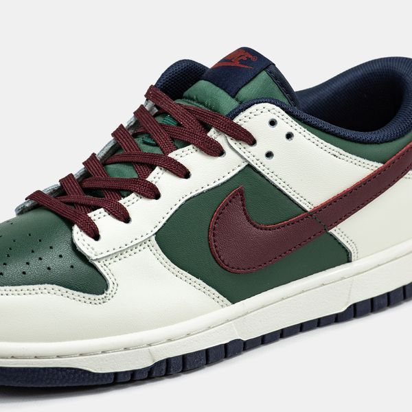 Кросівки Nike SB Dunk Low White Green Bordo 17518 фото