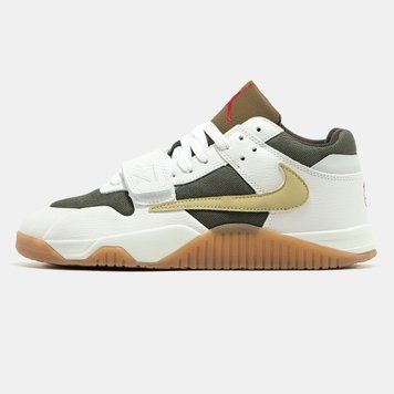 Кросівки Air Jordan Cat The Check x Travis Scott White Brown 14359 фото