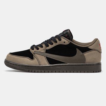 Кросівки Air Jordan 1 Low x Travis Scott Brown Black 19608 фото