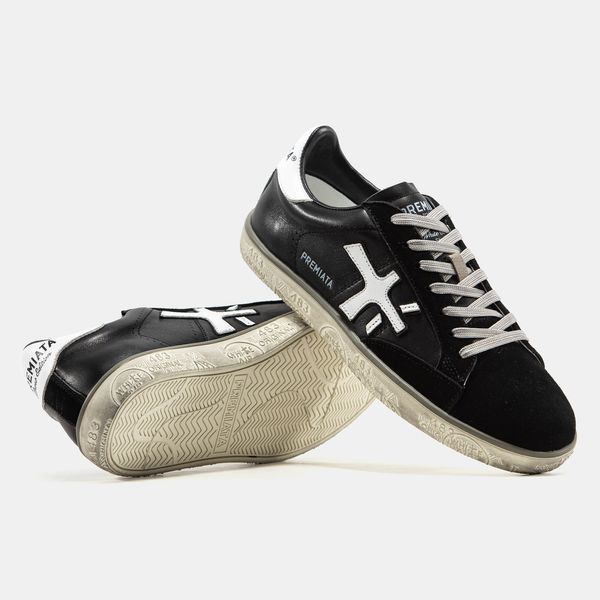 Кросівки Premiata Steven Black White 23532 фото