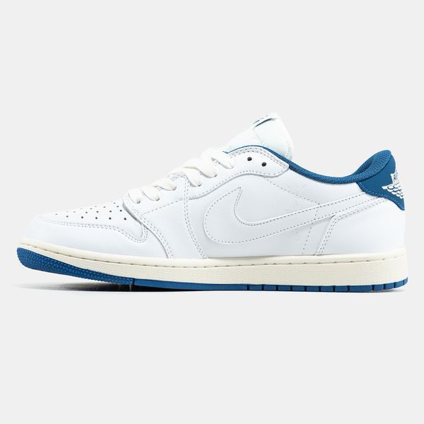Кросівки Air Jordan 1 Low x Travis Scott White Blue 20709 фото