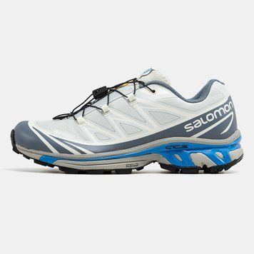 Кросівки Salomon XT- 6 Soft Ground Gore-Tex White Grey Blue 20676 фото