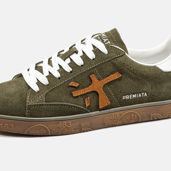 Кросівки Premiata Steven Khaki Brown White 23530 фото