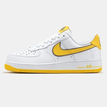 Кросівки Nike Air Force 1 x Kobe Bryany White Yellow 19995 фото